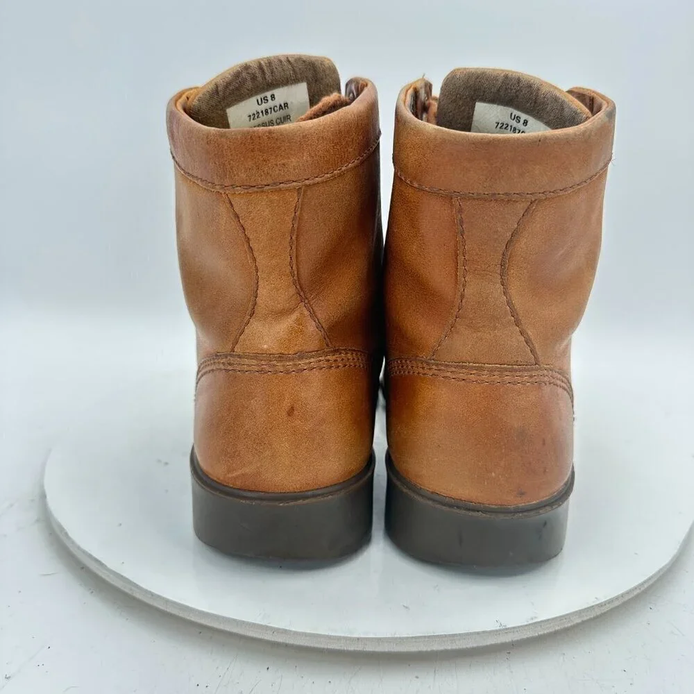Kodiak Men Size 8 722187CAR Brown Tan Leather Plain Toe Lace Up Ankle Boot